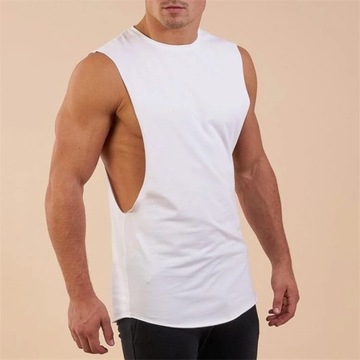 Muscleguys Blank Gyms Tank Tops Mens Solid Cotton