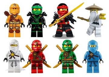 Zestaw Postaci na tort LEGO NINJAGO 9cm 8szt