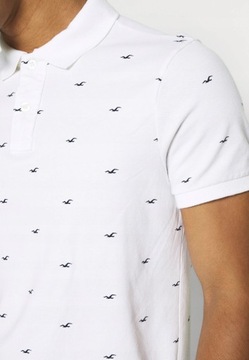 HOLLISTER California _ Białe Męskie Polo Mini Logo White _ XXL