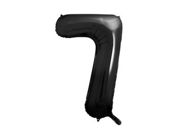 Balony cyfry, cyfra 7 czarna, 86 cm