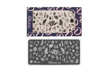 DIVNA Blaszka do stempli 02 Płytka Stamping zdobienia design
