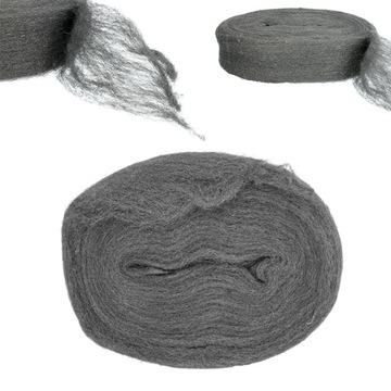 СТАЛЬНАЯ ШЕРТА ДЛЯ ЧИСТКИ И ПОЛИРОВКИ ПОЛИРОВАЛЬНАЯ ШЕРСТЬ ТИП 000 200г