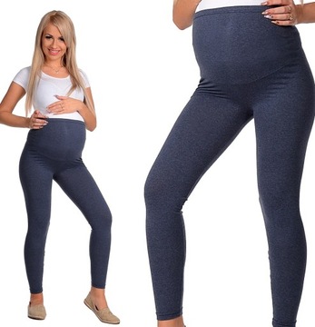 LEGGINSY CIĄŻOWE getry z panelem bawełna M/38