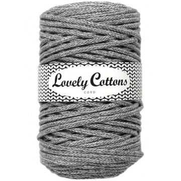 Sznurek bawełniany Lovely Cottons 5mm Szary melanż