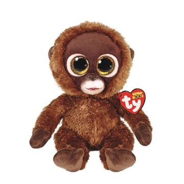 TY BOOS CHESSIE, brązowa małpka 15 cm