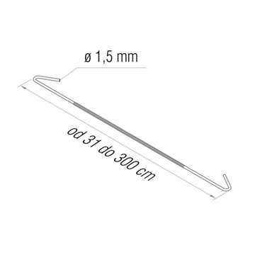 Osłona wisząca Sprężynka do wieszania dł. 31-300cm