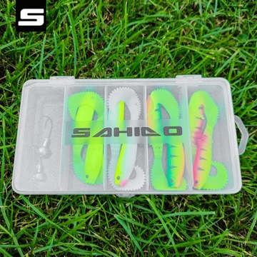 Zestaw przynęt Sahido KILLER BITER NEON SET 9CM SZCZUPAK SANDACZ OKOŃ SUM