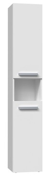 Шкаф для ванной комнаты Книжный шкаф с высокой стойкой 174x30x31 см Nel I Matt White