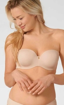 Biustonosz Bardotka Body Make-Up Essentials Beżowy - Triumph 85D