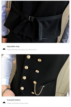 Мужской жилет на двух пуговицах, весна 2024, новая тонкая форма жилета