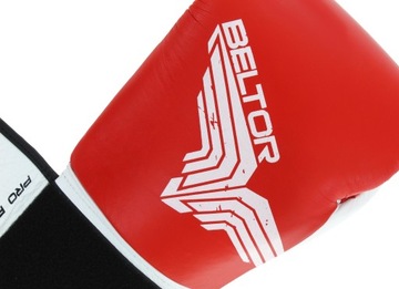 BELTOR RĘKAWICE BOKSERSKIE TRENINGOWE PRO-FIGHT 14 OZ SKÓRA NATURALNA