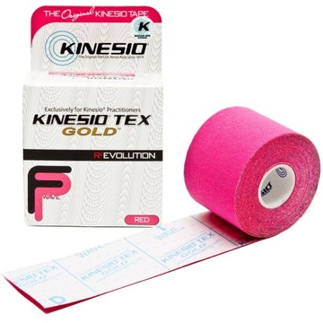 Kinesio Tex Gold FP taśma tejp 5cm x 5m Czerwona