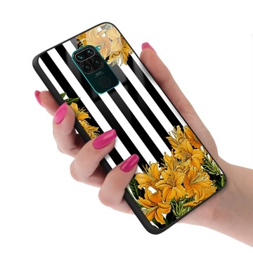 Etui Glass do XIAOMI REDMI NOTE 9 Kwiaty Top Wzory