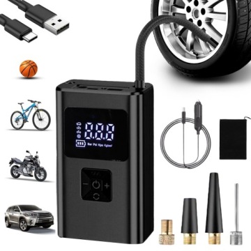 Bezdrátová Elektrická Pumpa 150PSI LCD 4AH Pro Motocyklové Míčky