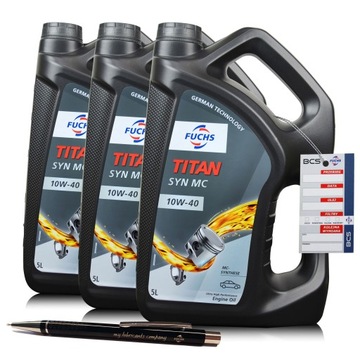 15 LITRÓW FUCHS TITAN SYN MC 10W40 - OLEJ SILNIKOWY - 15L