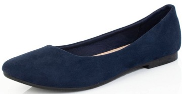 ТЕМНО-СИНИЕ ЗАМШЕВЫЕ БАЛЕТКИ 39