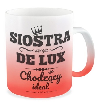 Kubek czerwony SIOSTRA de lux chodzący prezent