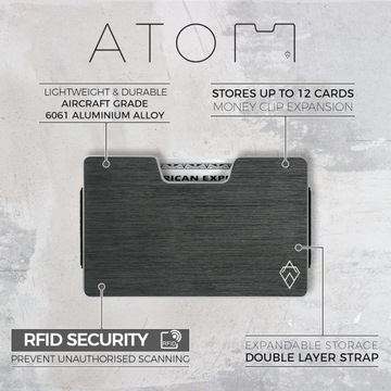 МУЖСКОЙ АЛЮМИНИЕВЫЙ КОШЕЛЕК ТОНКИЙ ВИЗИТНИЦА СОВРЕМЕННАЯ БЛОКИРОВКА RFID ПОДАРОК