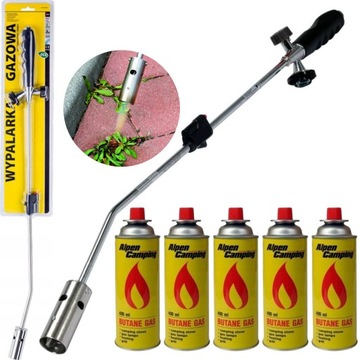 ТЕПЛОВАЯ ГОРЕЛКА ТЕПЛОВАЯ ГОРЕЛКА ЛИСТОВАЯ ГОРЕЛКА ДЛЯ ГАЗОВЫХ КАРТРИДЖЕЙ + 5 КАРТРИДЖЕВ