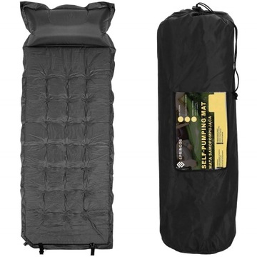 МАТРАС САМОНАДУВАЮЩИЙСЯ 180х66 см С ТОЛСТОЙ ПОДУШКОЙ С НАМАТРАСНИКОМ