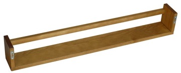 ДЛИННАЯ ДЕРЕВЯННАЯ ПОДВЕСНАЯ ПОЛКА ДЛЯ КНИГ 78 СМ ЦВЕТ ДУБ