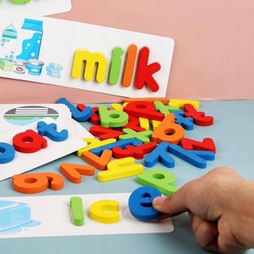 Игра в правописание Монтессори, игрушка для малышей, зрение, слово