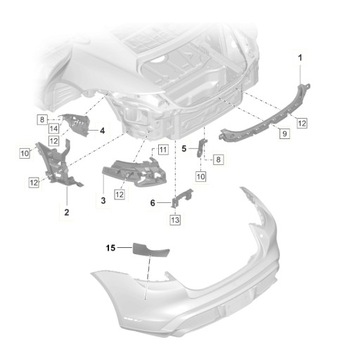DRŽÁK NÁRAZNÍKU ZADNÍHO LEVÝ PORSCHE TAYCAN 9J1807331A
