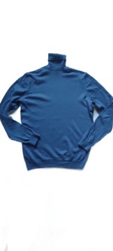 BLUE SWETER Z GOLFEM WEŁNA+ KASZMIR MASSIMO DUTTI R.M/L