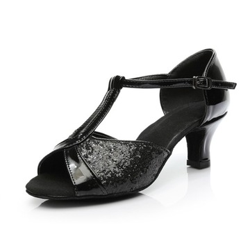 Baleriny 5cm Cekinowe buty do tańca na obcasie B237-7