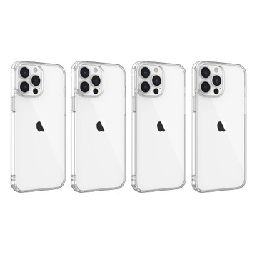 4x Etui do | iPhone 13 Pro | Przezroczyste |MOCNE|