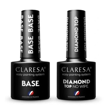 Baza i Top Diamond No wipe Zestaw lakiery Claresa