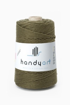 Sznurek do makramy bawełniany khaki 5mm 100m