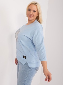 BLUZKA PLUS SIZE damska z rozcięciami CASUALOWA