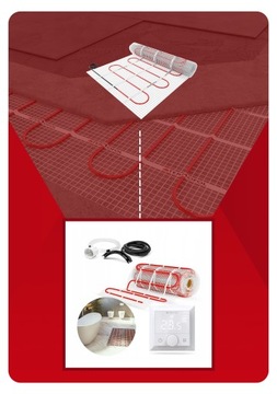 MATA GRZEWCZA pod płytki ZESTAW OGRZEWANIA PODŁOGOWEGO 5 m2 150W/m2 + TFH5
