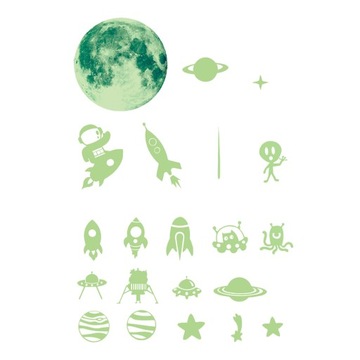 NAKLEJKA ŚCIENNA STAR DECOR MOON ŚCIANA POKOJU DZIECKA