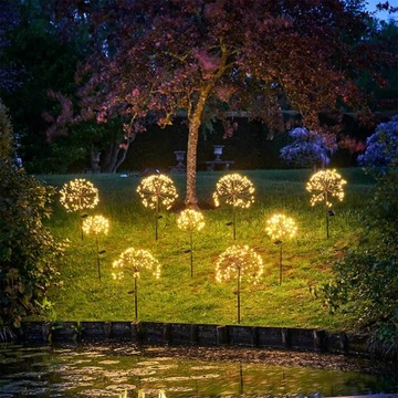 САДОВАЯ СОЛНЕЧНАЯ ЛАМПА 200 LED С ФЕЙЕРВЕРКОМ