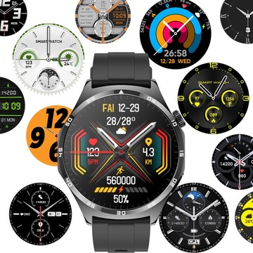 SMARTWATCH ZEGAREK DLA SENIORA CIŚNIENIE EKG CUKIER TĘTNO TLEN MENU POLSKIE