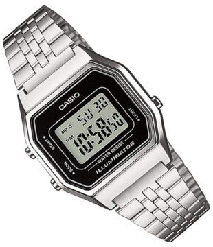Sportowy zegarek damski na bransolecie Casio Vintage LA680WEA iluminator