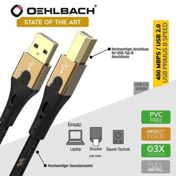 Oehlbach Primus kabel Usb typu B 2.0 - State of