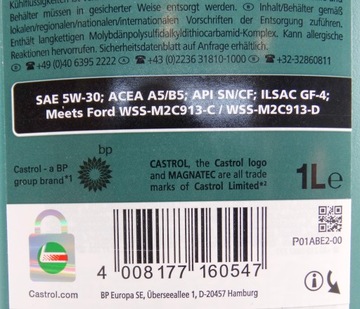 FORD CASTROL MAGNATEC PROFESSIONAL A5 5W30 913D 1л
