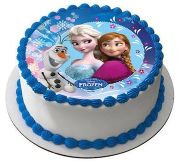 OPŁATEK Opłatki na TORT KRAINA LODU FROZEN ELSA 24