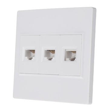 Настенная панель Ethernet Cat 6, 3 порта, гнездо-мама Keystone SM