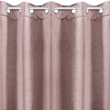 Zasłona Gotowa Villa 140x250cm -Pudrowy -Przelotki