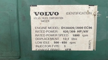 ДВИГАТЕЛЬ VOLVO FH12 D12A 420 л.с.