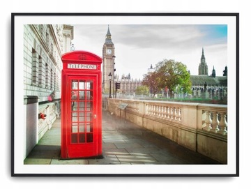 Plakat r A3 42x30 cm Budka Telefoniczna UK Anglia