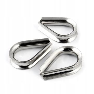 Kausza nierdzewna A4 do lin sercówka 8mm 20 szt.