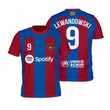 LEWANDOWSKI BARCLONA T-SHIRT KOSZULKA SPORTOWA ROZMIAR 158