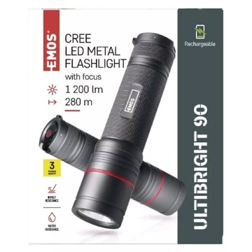 Latarka metalowa CREE LED Ultibright 90 1200lm