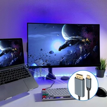 Кабельный кабельный адаптер USB-C 3.1 Тип C для HDMI 4K MHL 200 см 2M 2M