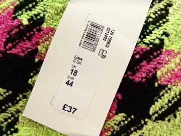 97__River Island__ciepła spódnica damska NEON__44 XXL__NOWA